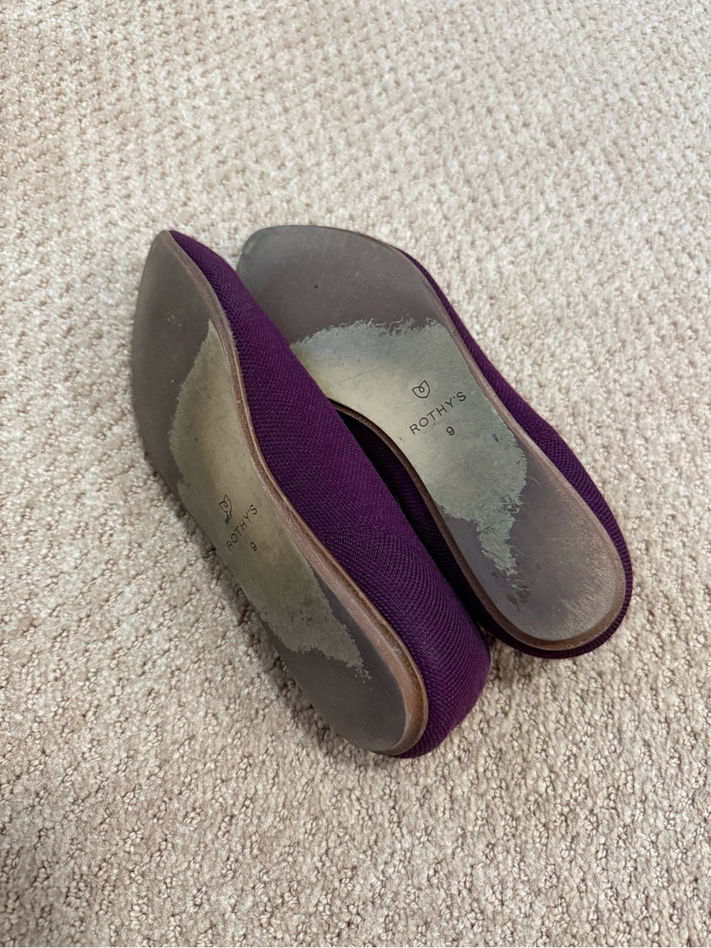 Rothy's Pointed Toe Flats in Plum - Picture 6 of 6
